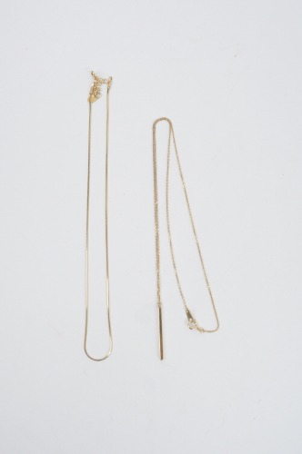 은소재 패션 금색 목걸이 2개 묶음(미스김)